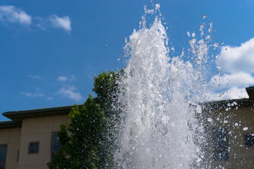 Free stock photo of blue sky, water, water fountain