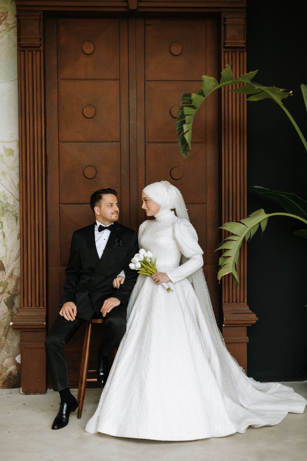 Woman and Man in Wedding Dress and Suit · Free Stock Photo