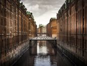 White Arc Bridge Between Building
