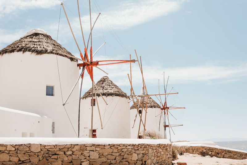 White painted Greek house