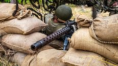 Photo of Person Wearing M1 Helmet