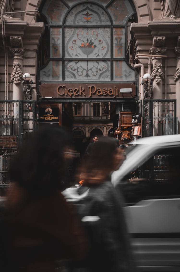 Time-Lapse Of People Walking On Side Street 