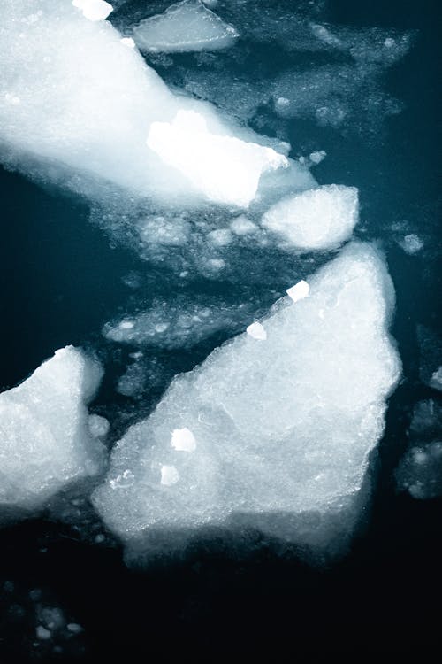 Icebergs in the arctic ocean