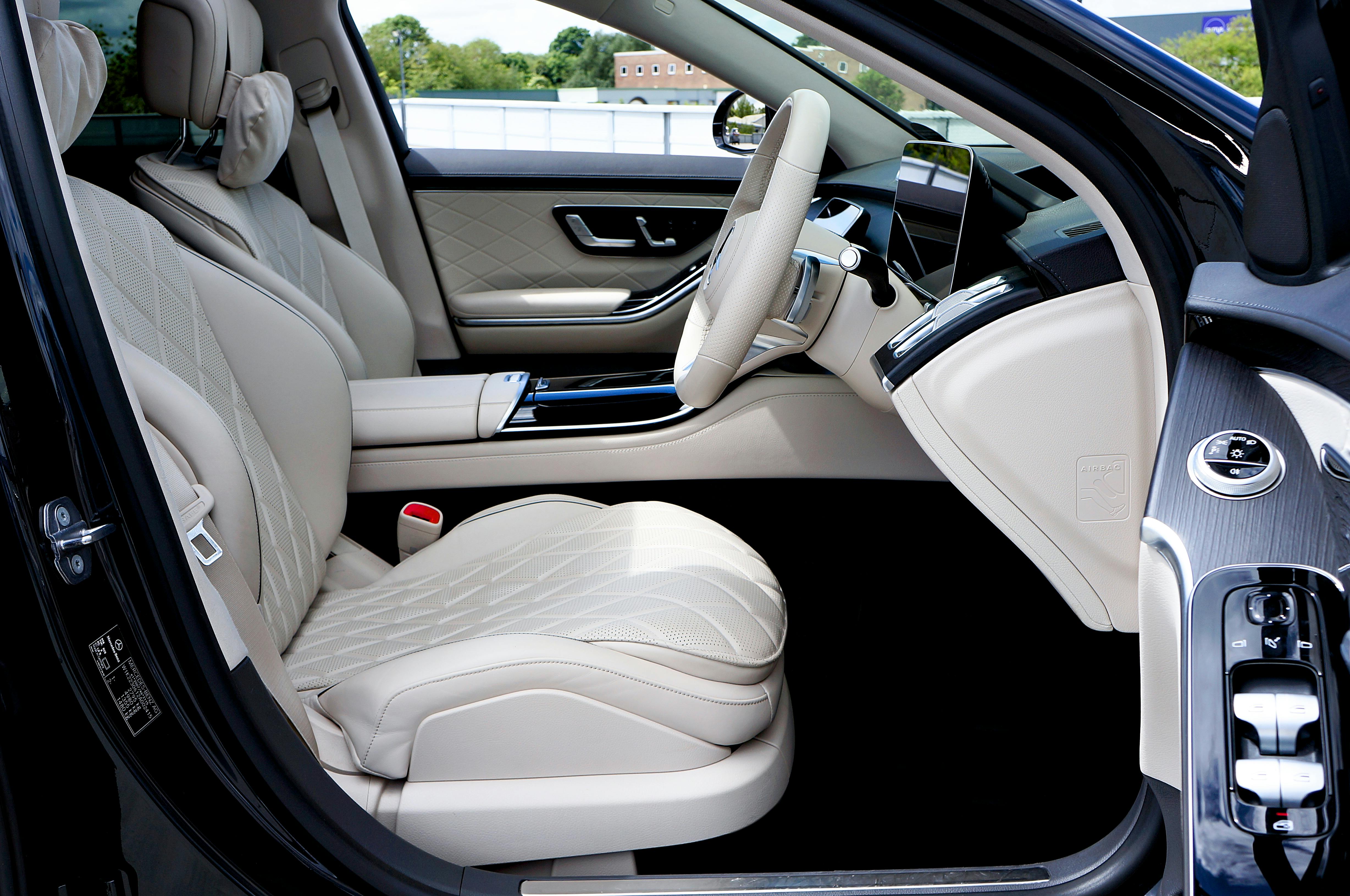 Explore the modern and luxurious interior of a Mercedes-Benz, showcasing elegance and comfort.