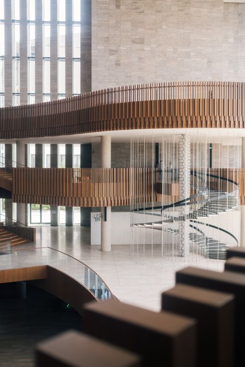 Free Explore the modern design and architecture of the Ataturk Cultural Center interior in Istanbul, Turkey. Stock Photo