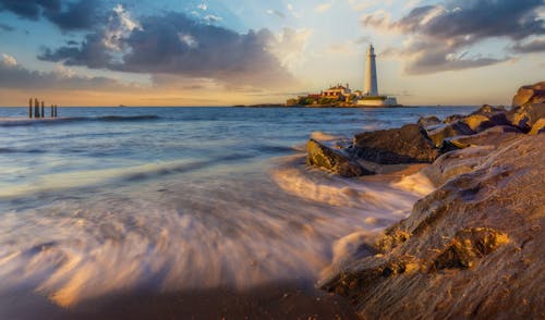 Immagine gratuita di acqua, alba, crepuscolo