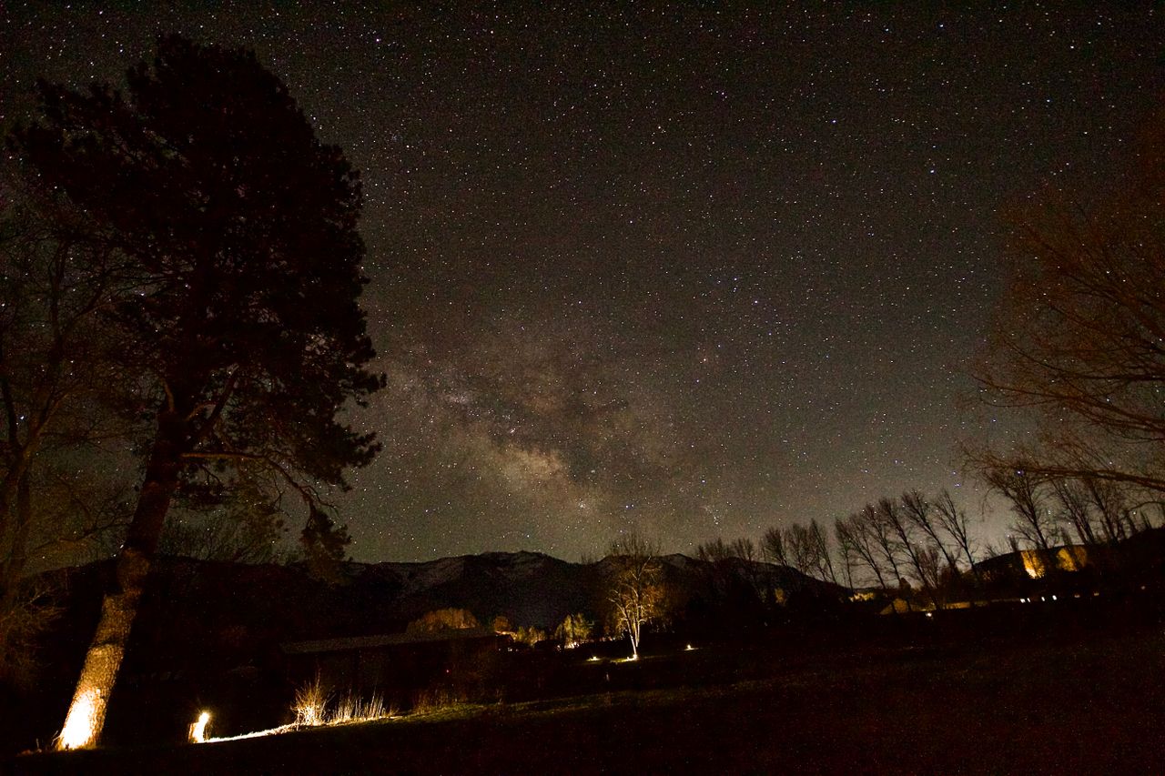breathtaking view of the milky way galaxy shining brightly over a sere