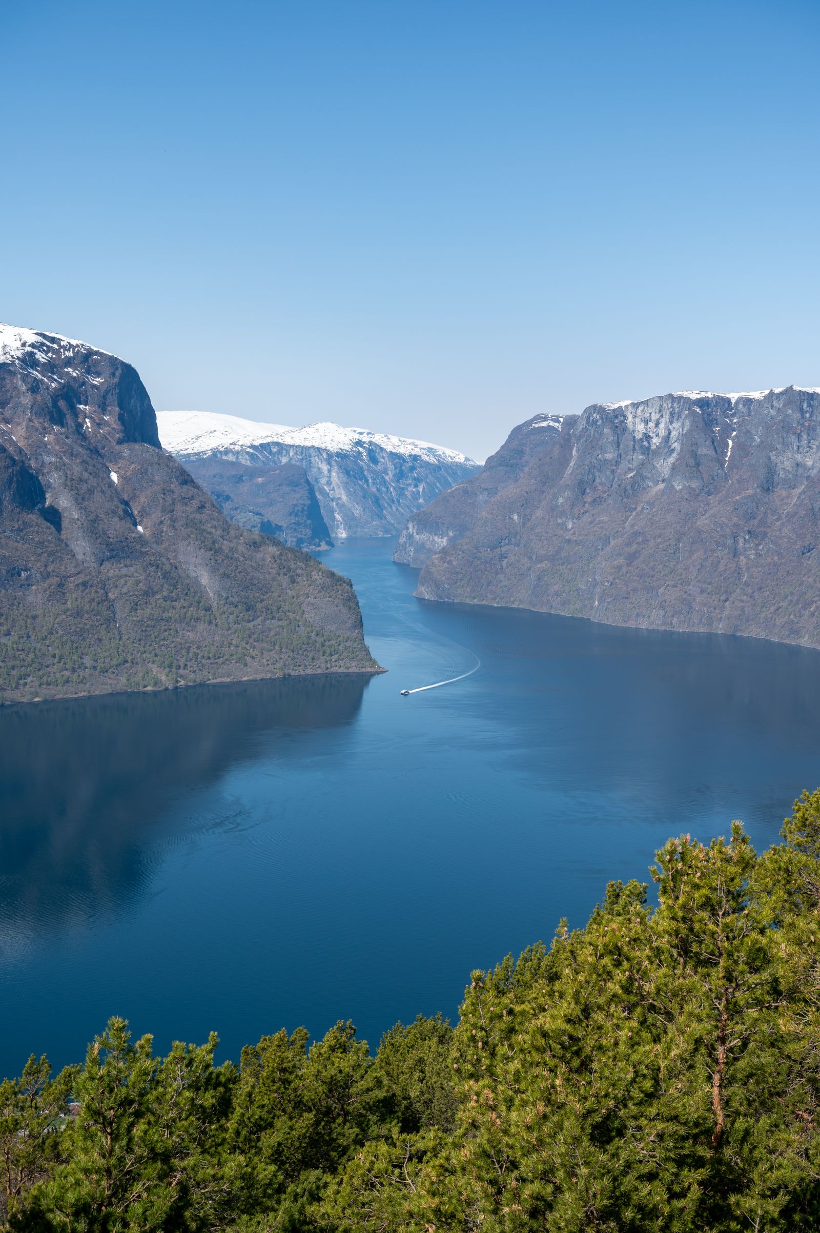 L’Aurlandsfjord vu du ciel