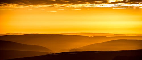 Silhouette Photo of Mountains