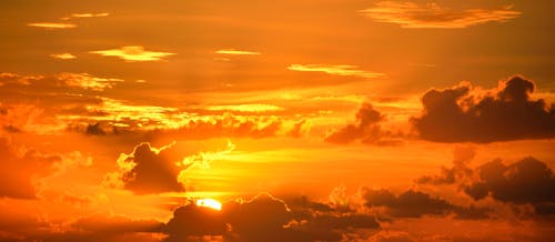 คลังภาพถ่ายฟรี ของ orange_background, skyscape, ช่วงแสงสีทอง