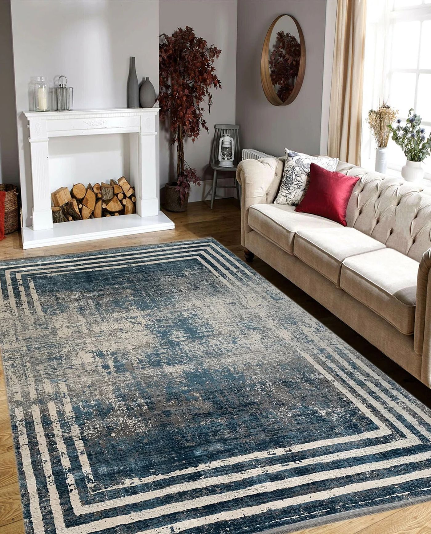 Hand finishing rug
