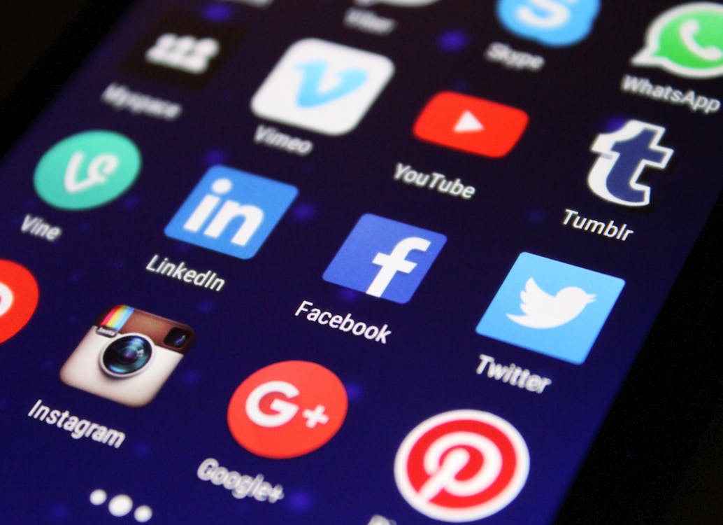 Social Media App Icons on Smartphone