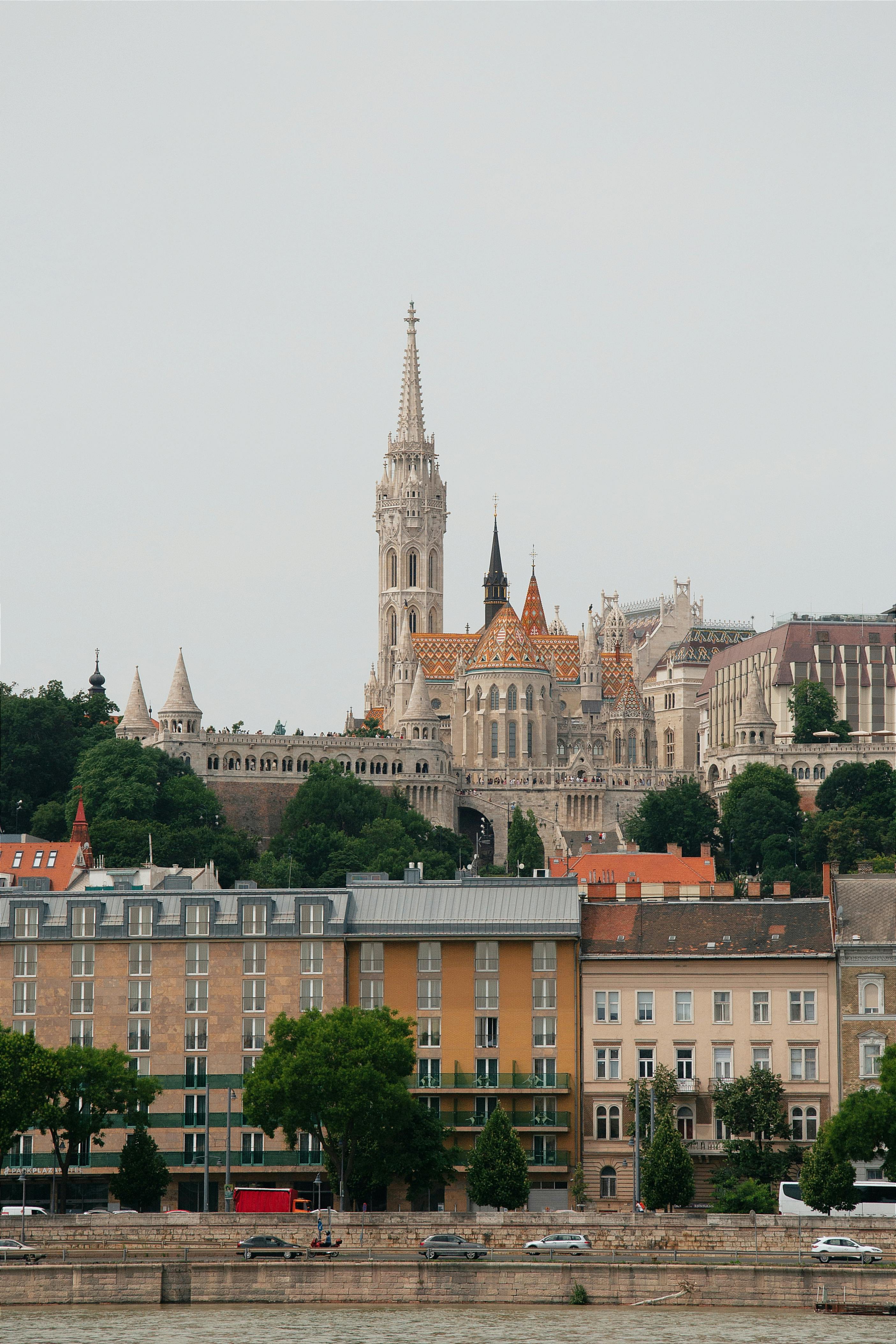 Scenic view of Fisherman's Bastion in Budapest, Hungary, showcasing classic architecture.