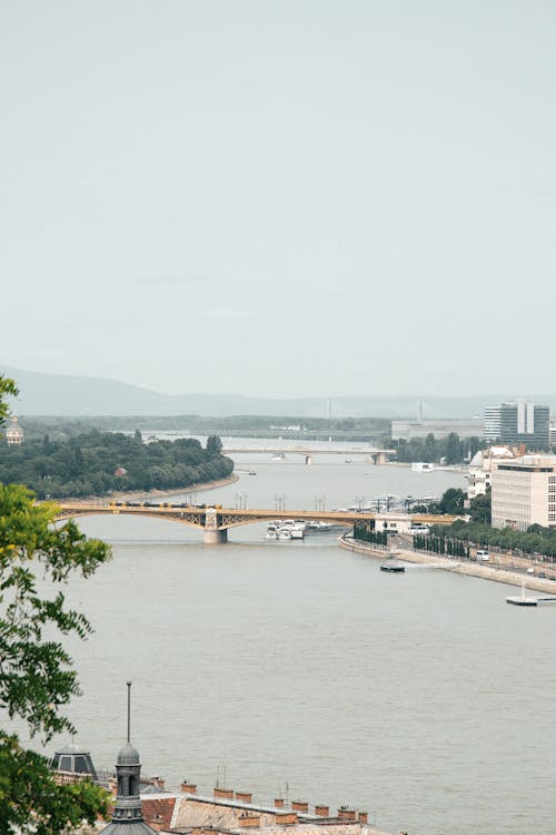 Free A view of the danube river from a hilltop Stock Photo