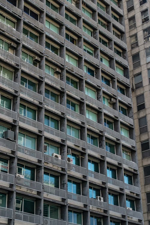 Gray Facade of an Apartment Building