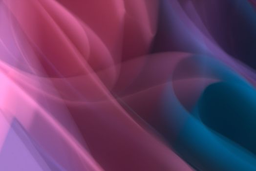 Blurred abstract design with pink, purple, and blue waves creating a smooth, flowing pattern.