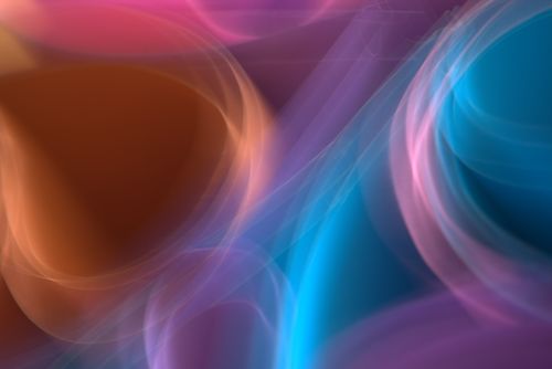 Free A vivid abstract display of swirling colorful lights with soft shapes and gradients. Stock Photo
