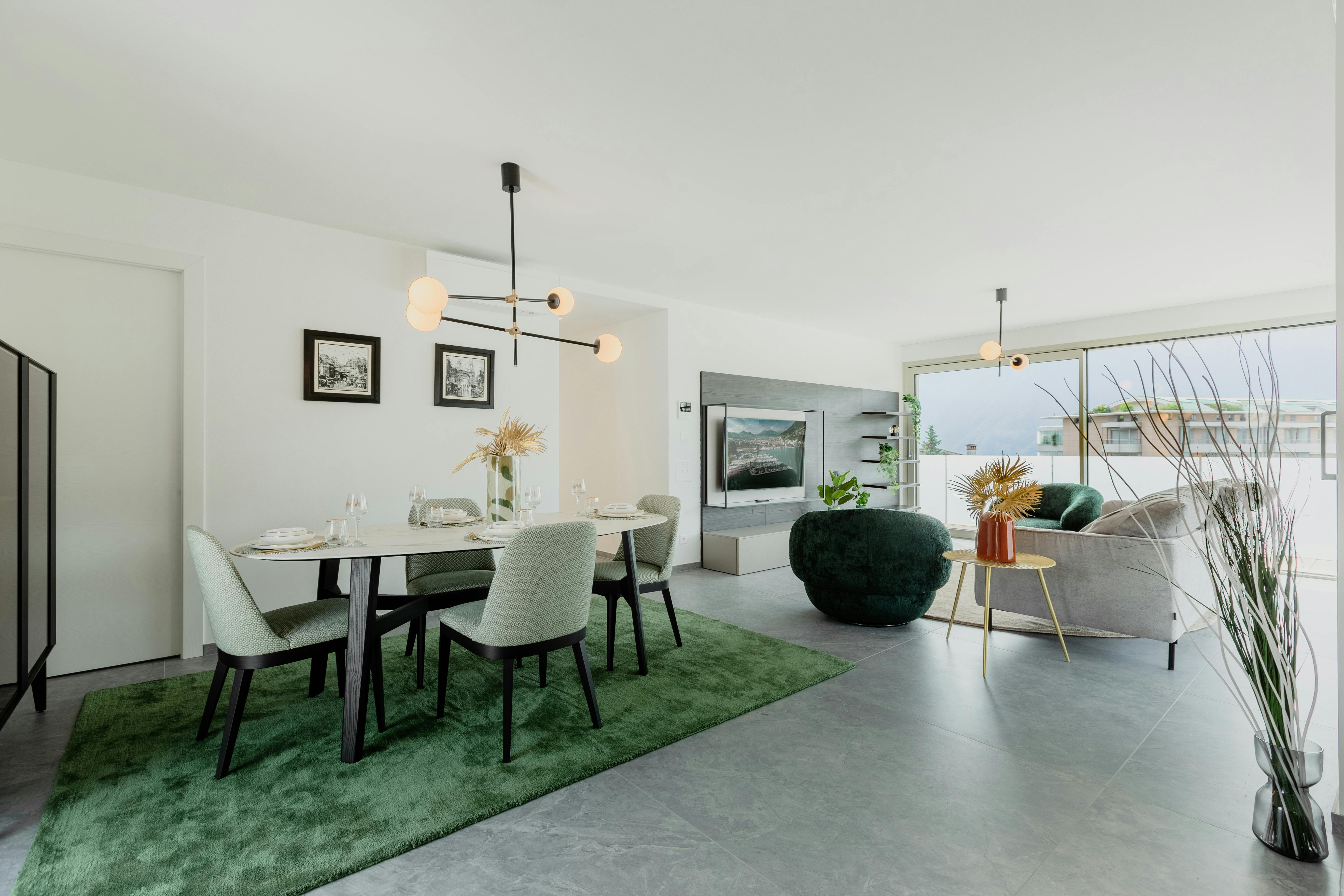 Interior of a Neat Modern Dining Room