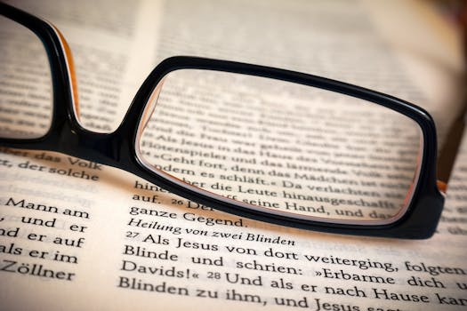 Free stock photo of eyewear, book, paper, text