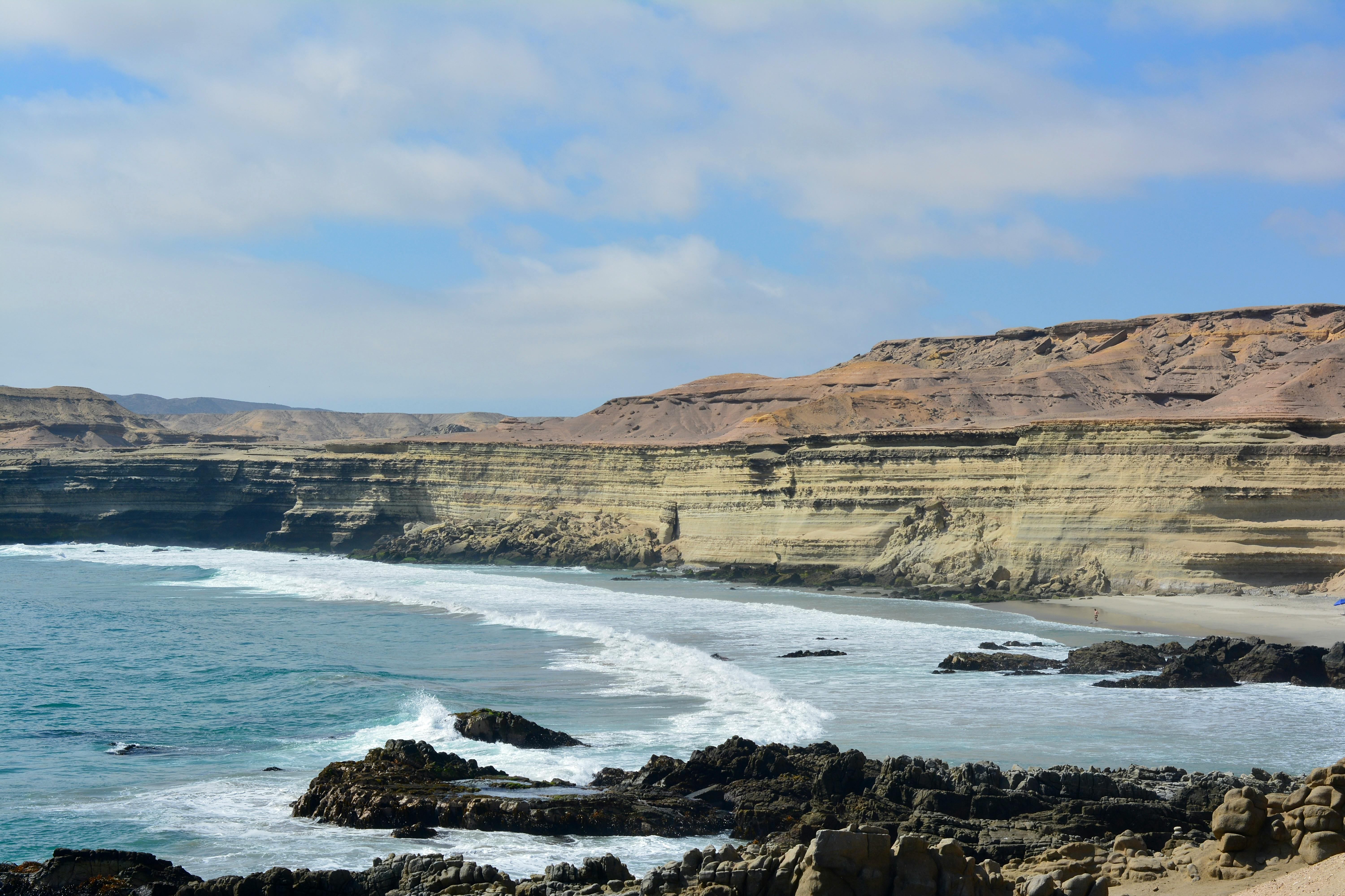 Explore the stunning coastal cliffs and ocean waves in this breathtaking seascape.