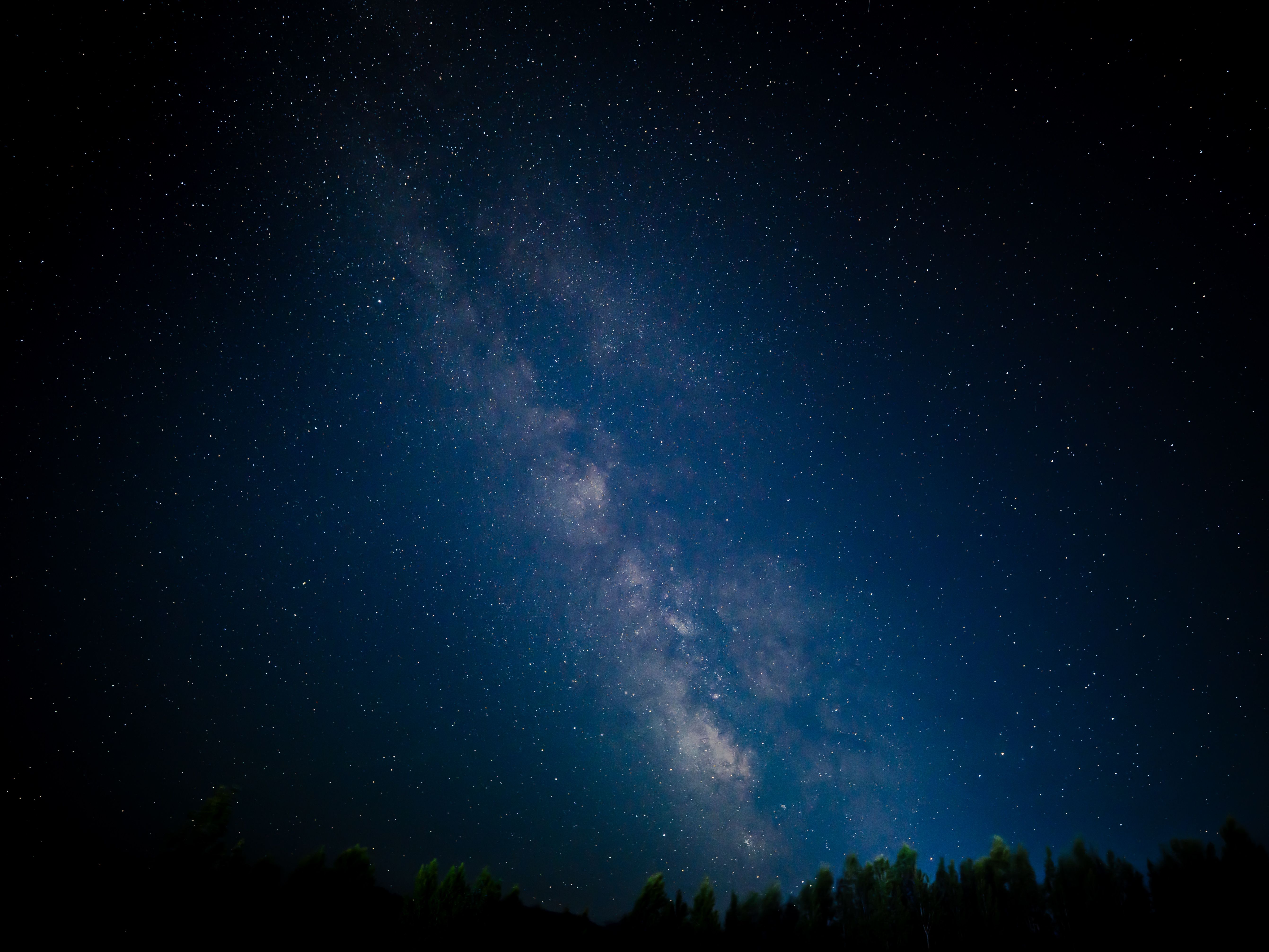 Stunning view of the Milky Way galaxy photographed on a clear night sky.