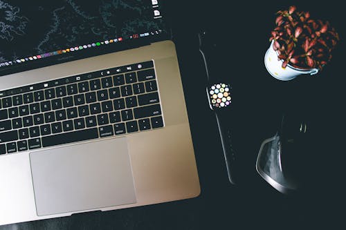 Free stock photo of apple, apple watch, desk