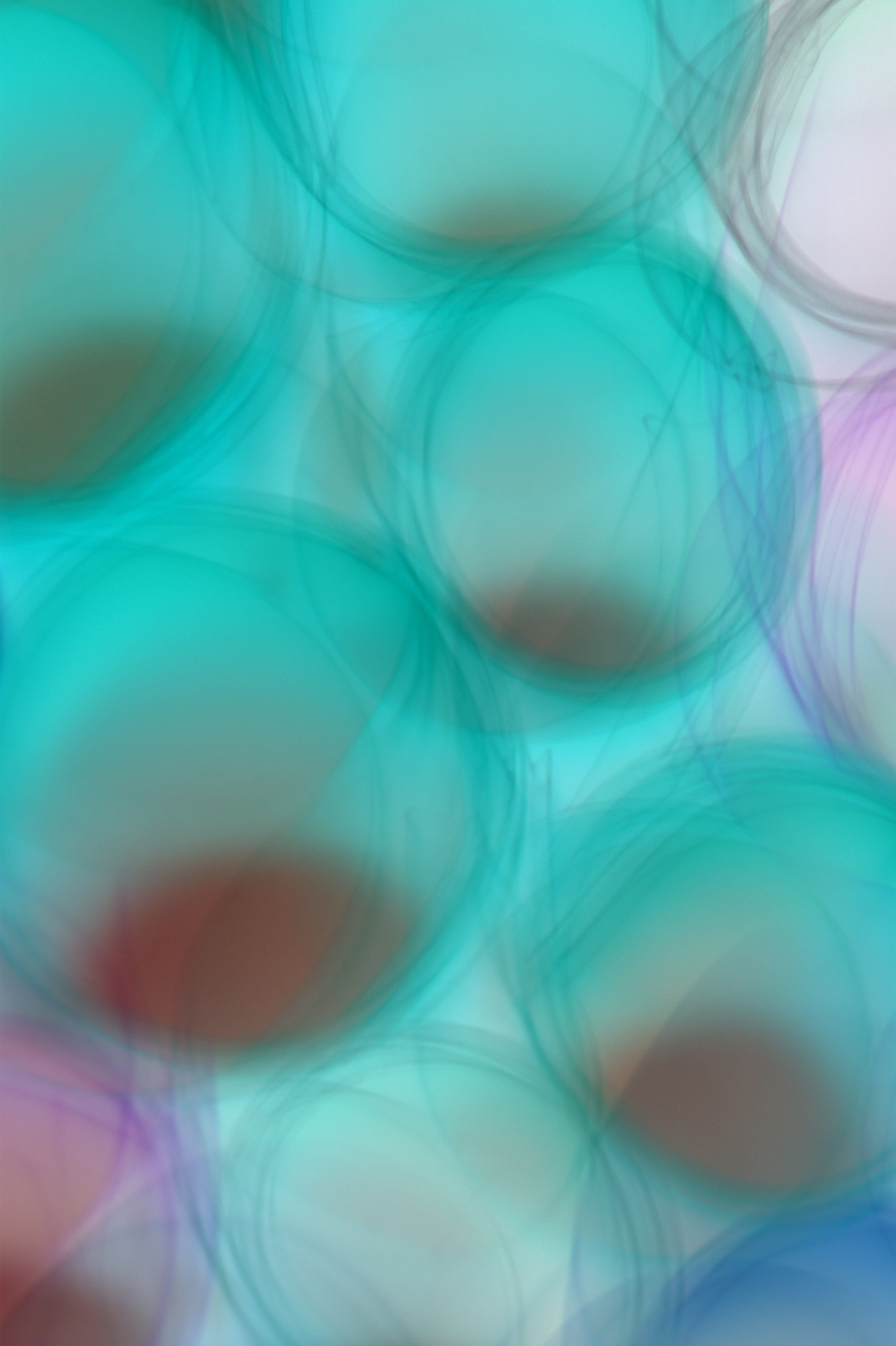 Vibrant Abstract Art Theme: Blurry Bubbles & Colorful Swirls