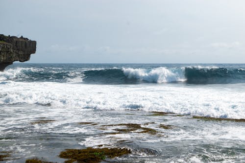 Foto profissional grátis de água, batida, beira-mar