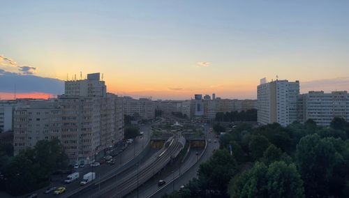 Free Sunset city landscape Stock Photo