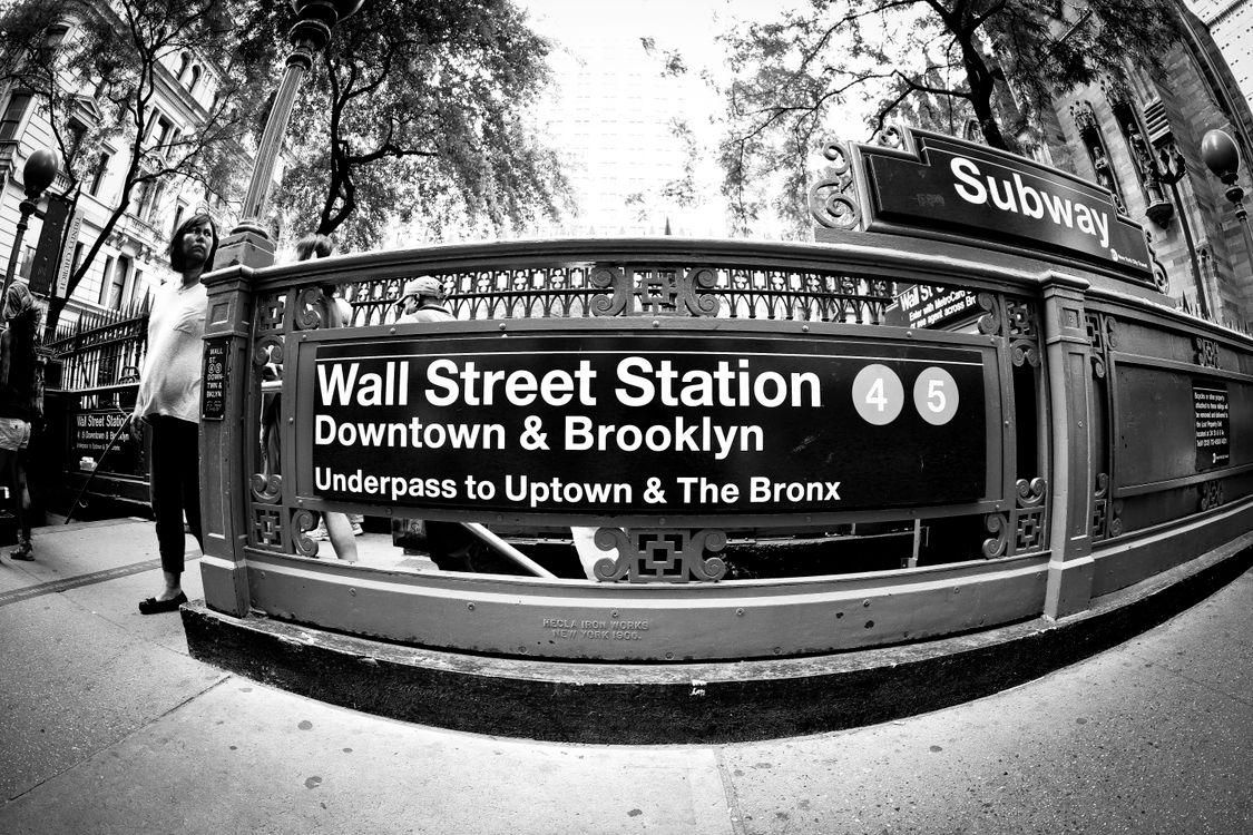 Wall Street Subway Station Entrance in New York · Free Stock Photo