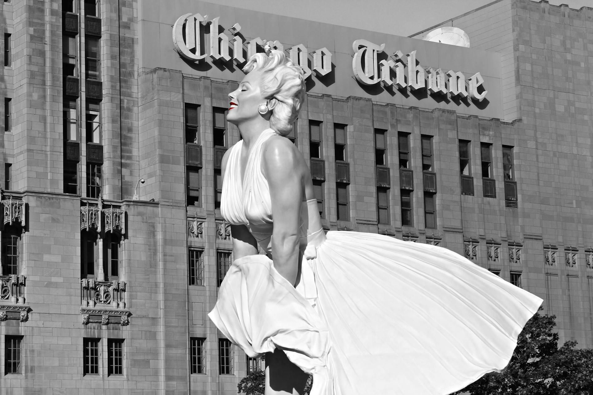 Statue of Marilyn Monroe in Chicago in the USA