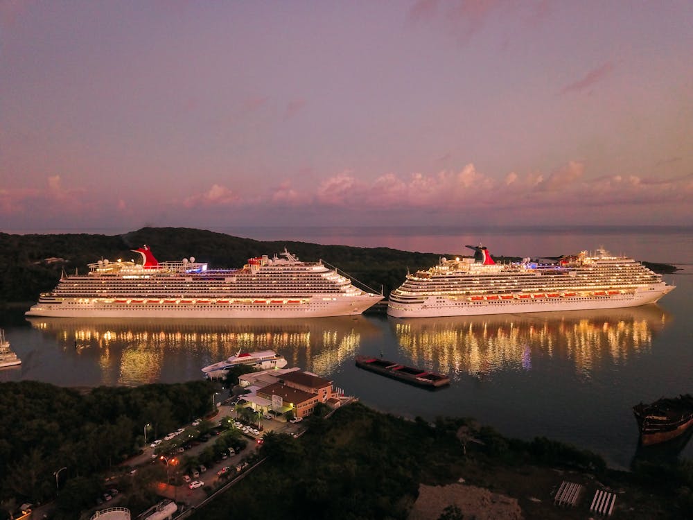 Free Two Cruise Ships Stock Photo