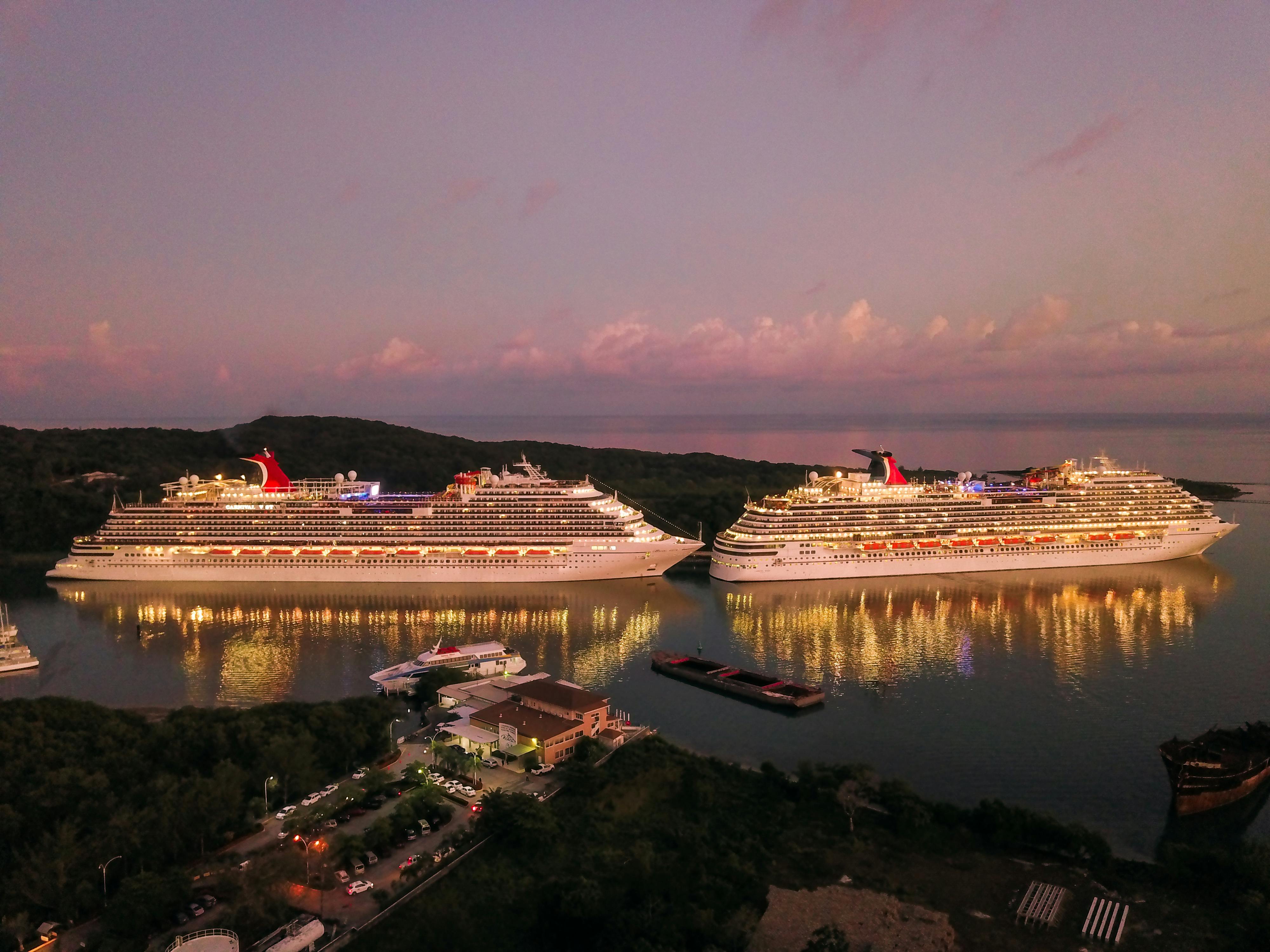 Two Cruise Ships  Free Stock Photo