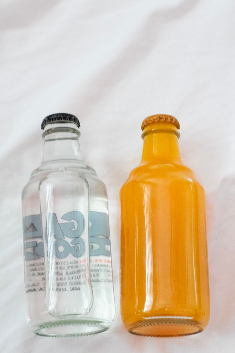 Sealed soft drink bottles