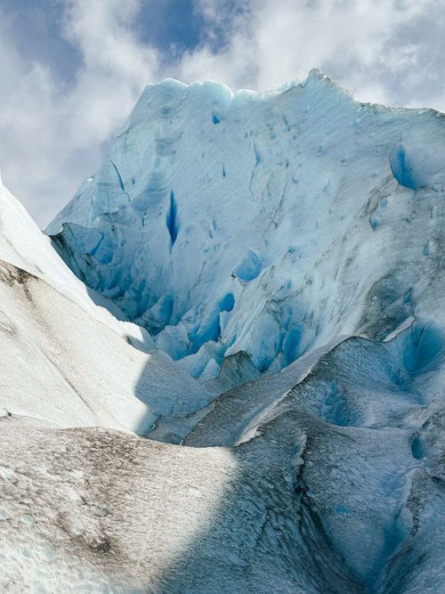 Free Breathtaking view of the icy Perito Moreno Glacier in Santa Cruz, Argentina. Stock Photo