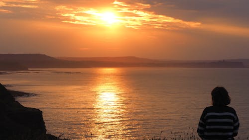 Gratis lagerfoto af bugt, gylden solnedgang, hav