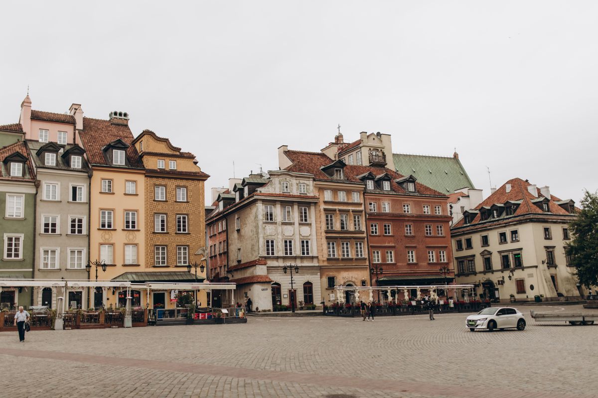 Colourful townhouses on Warsaw's Old Town Market Square
