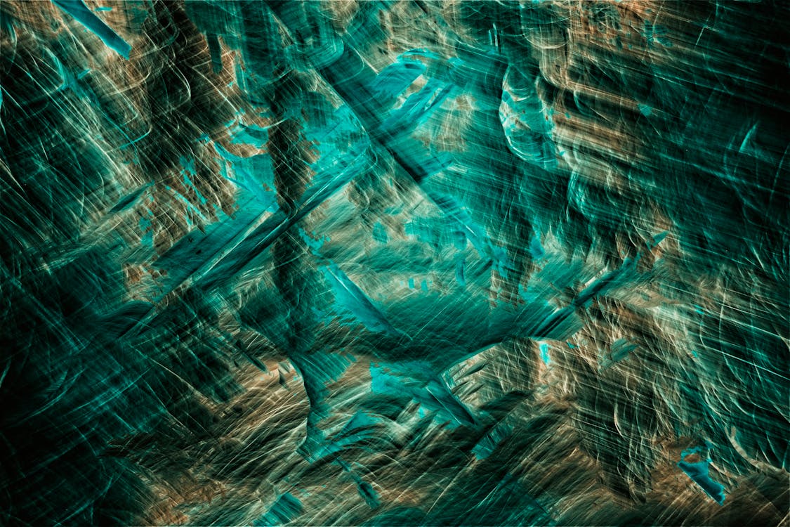A green and blue abstract painting · Free Stock Photo