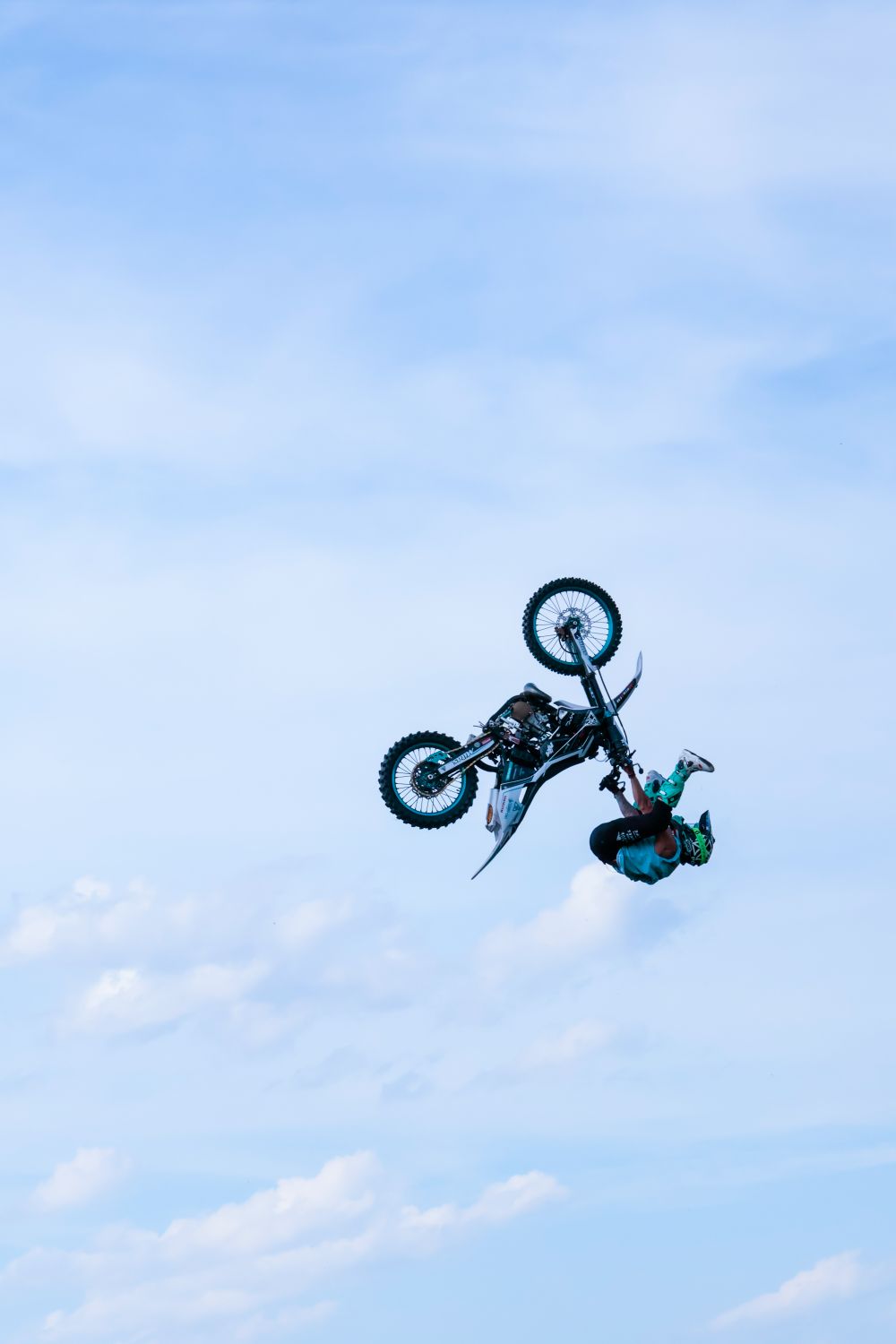 Photo of a Man Jumping a Motorbike Midair · Free Stock Photo
