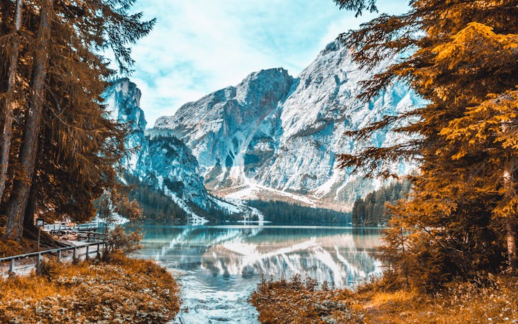 Scenic View Of Snow Capped Mountain During Daytime