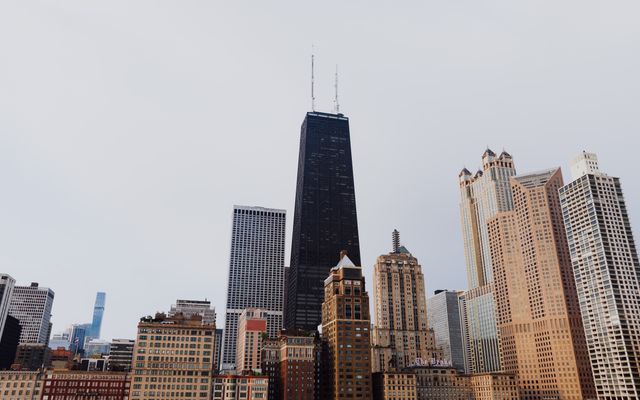Photo: K on Pexels Skyline view of Chicago's iconic skyscrapers including the John Hancock Center.
