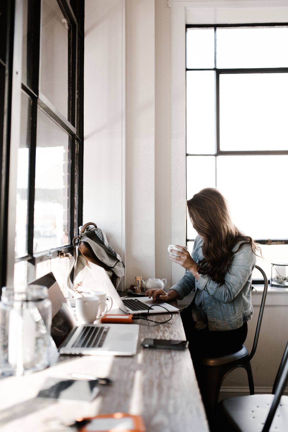 Woman engaged in personal development