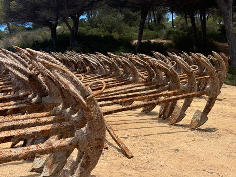 Rusty, Abandoned Anchors at Beach
