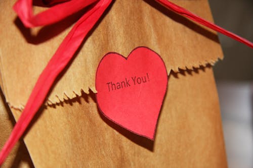 Brown Paper Bag With Thank You Text Overlay