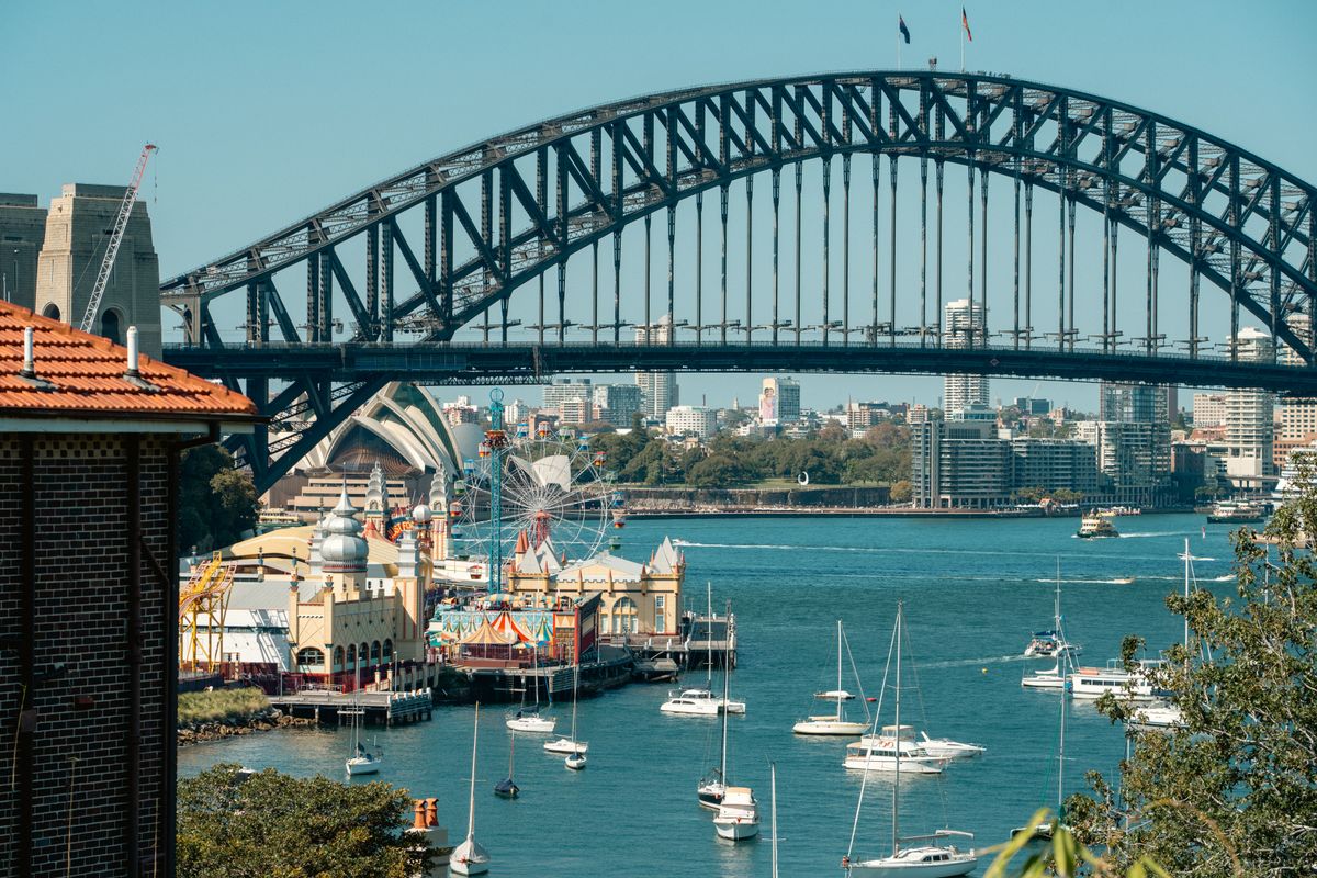 Sydney Harbour Bridge across the bay