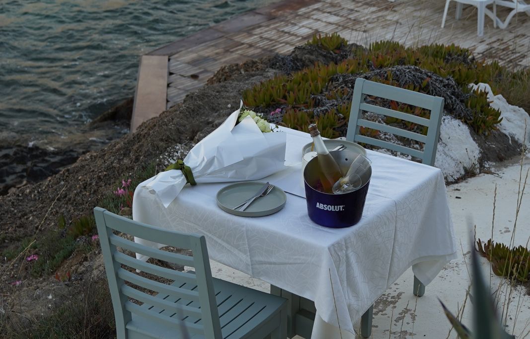 couple enjoying a romantic dinner in an Italian restaurant