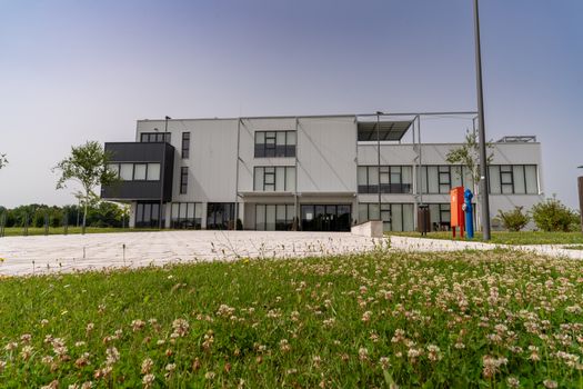 Contemporary architecture of a residential building in Garešnica, Croatia.