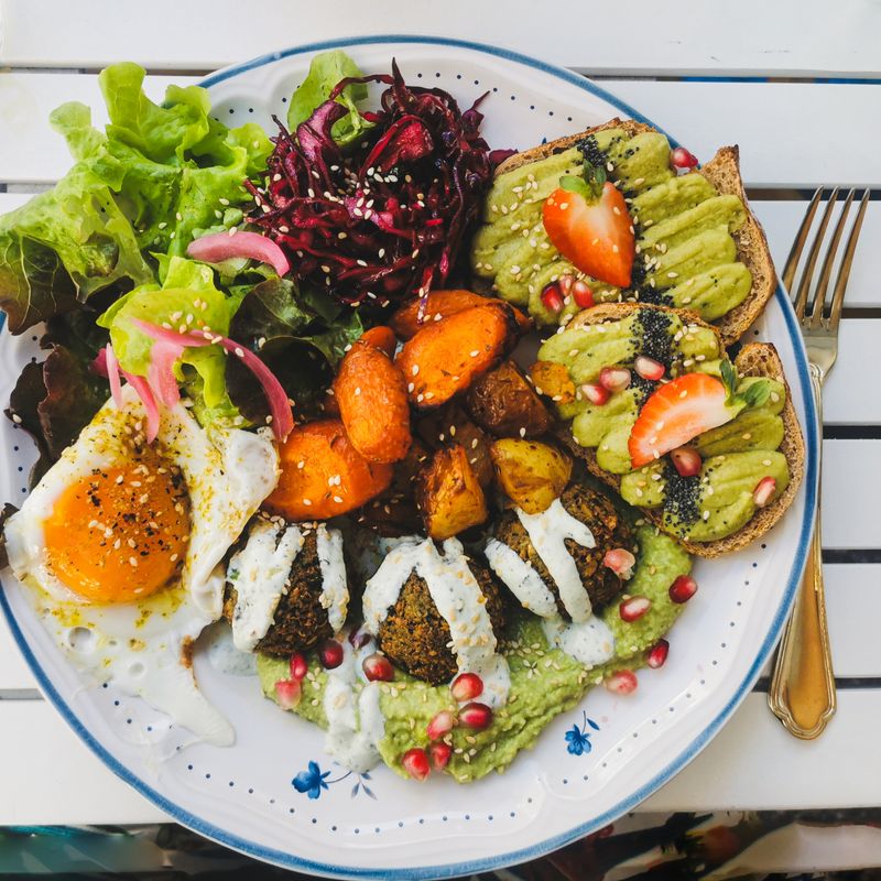 Green Salad with Roasted Root Vegetables and Seed Mix