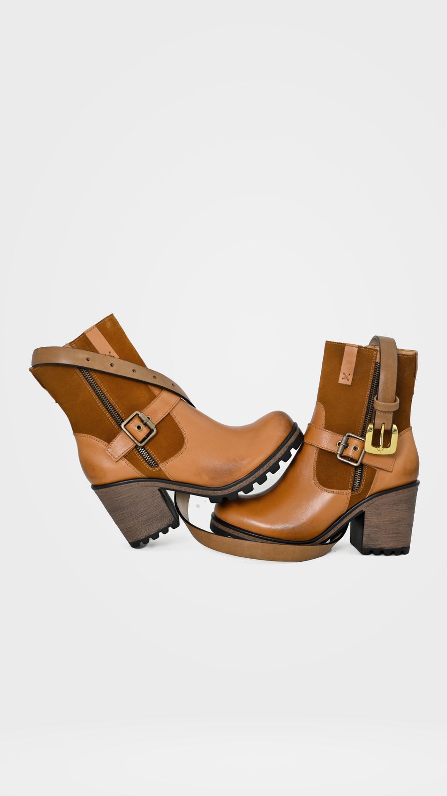 Buckle Heel Boots