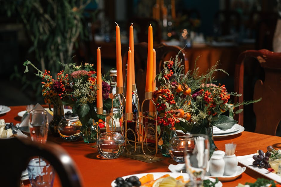 Photos gratuites de ambiance, arrangement floral, assiettes